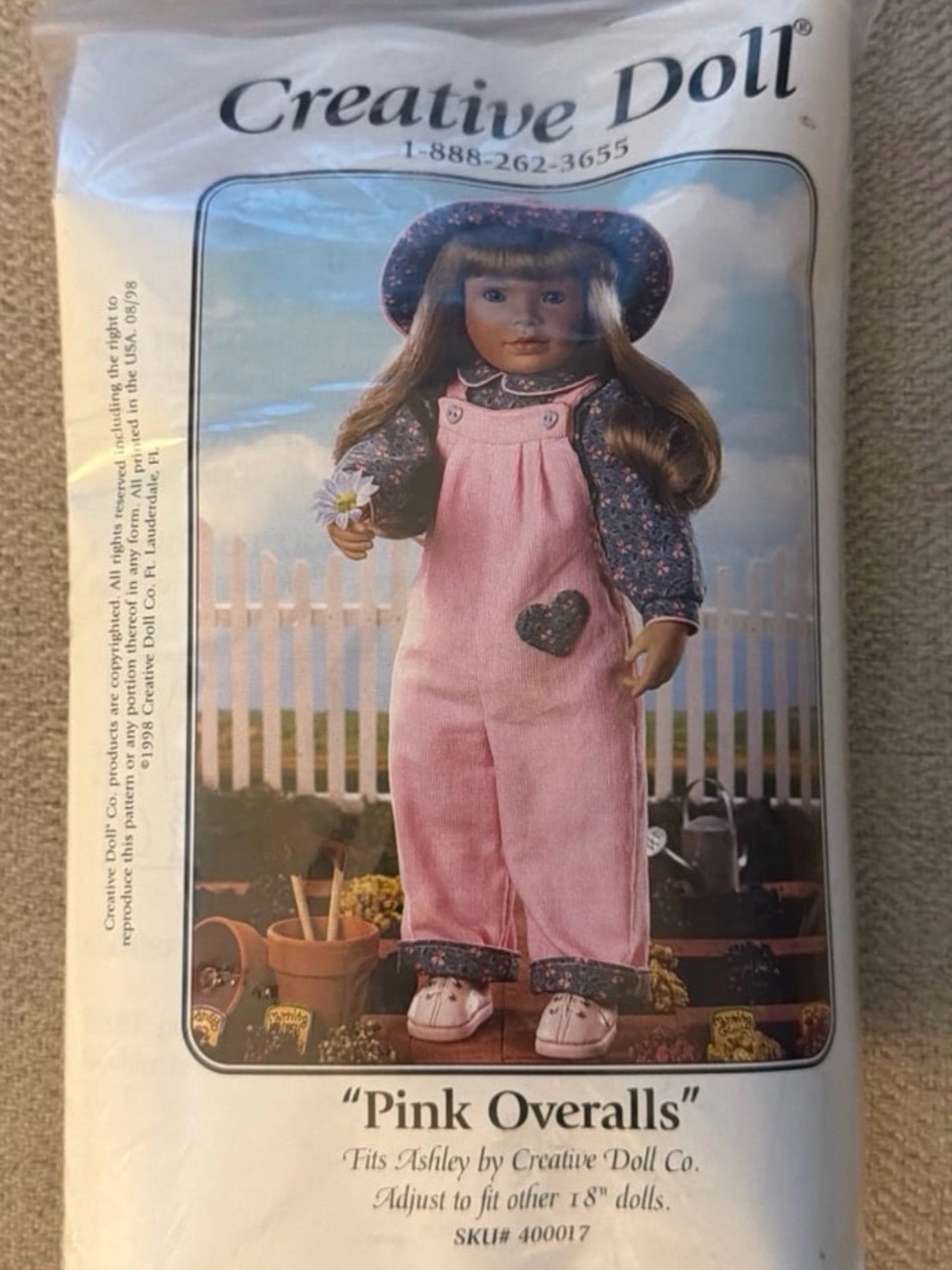 Creative Doll Pink Overalls Kit